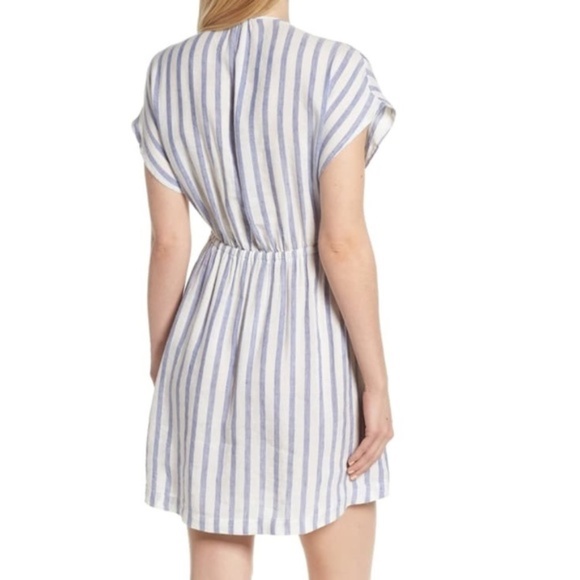 Rails Front-Tie Striped Linen Mini-Dress - Picture 4 of 4